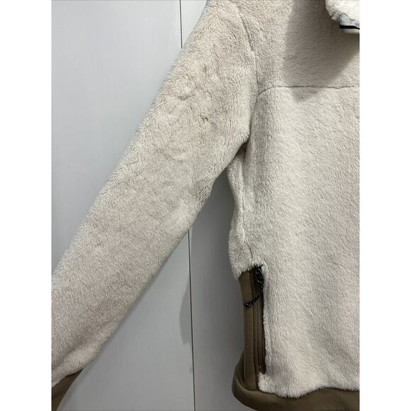 Mountain Hardwear Polartec High Loft Jacket Women MEDIUM White/Tan MONKEY STYLE - Picture 6 of 10